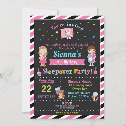 Slumber Girls Kaart (Voorkant)