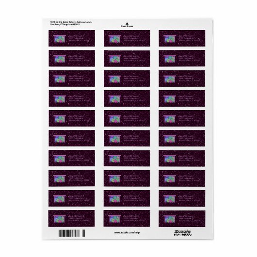 Slumber kussen partij etiket (Full Sheet)