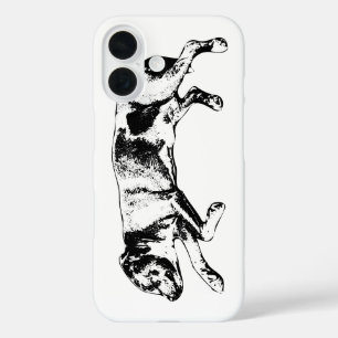 Slumber Lines – Hond in rustgevende inkt iPhone 16 Hoesje