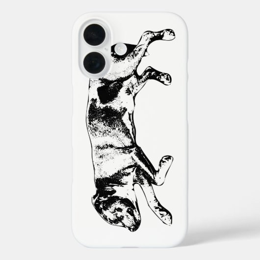 Slumber Lines – Hond in rustgevende inkt Case-Mate iPhone Case (Achterkant)