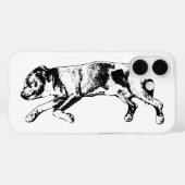 Slumber Lines – Hond in rustgevende inkt Case-Mate iPhone Case (Achterkant (horizontaal))