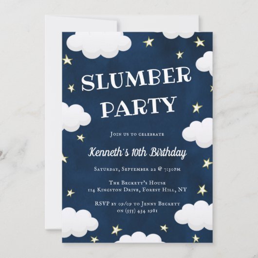 Slumber om het even welke Agedag Kaart (Voorkant)