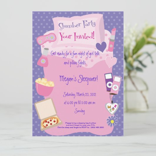 Slumber parkeren of slapen over! kaart (Staand voorkant)