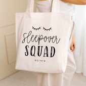 Slumber-partij in Sluepover Squad Editable Tote Bag
