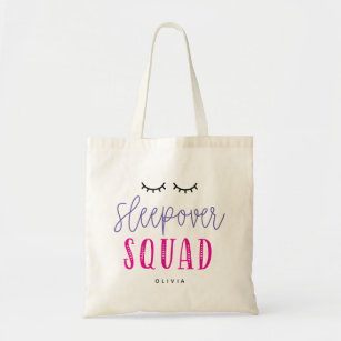 Slumber-partij in Sluepover Squad Editable Tote Bag