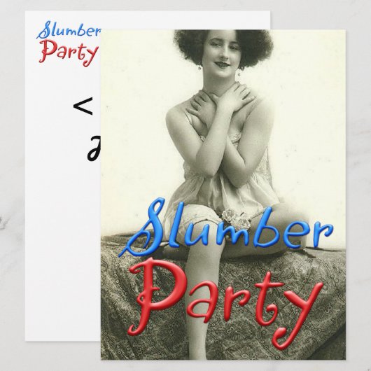 Slumber Partij Kaart (Voorkant / Achterkant)