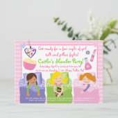 SLUMBER PARTIJ MET MIJN VRIENDEN! KAART (Staand voorkant)