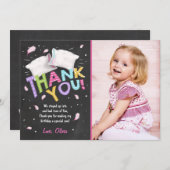 Slumber partij pyjama dank u kaart Sleepover (Voorkant / Achterkant)