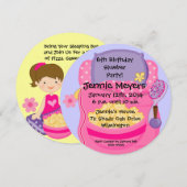 Slumber-partij: uitnodiging (Voorkant / Achterkant)