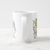 Slumber Party 21 Cartoon Rabbits Large Coffee Mok (Achterkant)