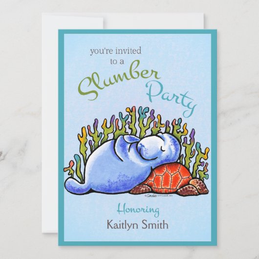 Slumber Party beheert Turtle Off-Leash Art™ Kaart (Voorkant)