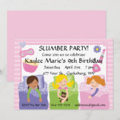 Slumber Party Birthday Kaart (Voorkant / Achterkant)
