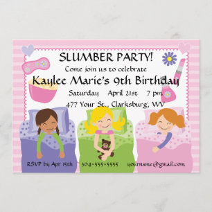Slumber Party Birthday Kaart