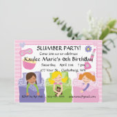 Slumber Party Birthday Kaart (Staand voorkant)
