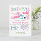 Slumber Party Birthday Kaart (Staand voorkant)