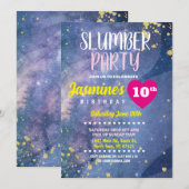 Slumber Party Birthday Tie Dye Fun Print Kaart (Voorkant / Achterkant)
