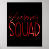 Slumber Party Crew Sleepover Squad Pyjama Hallowee Poster (Voorkant)