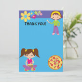 Slumber Party Dank je Bedankkaart (Staand voorkant)