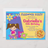 Slumber Party Fun Birthday Uitnodiging (Voorkant)