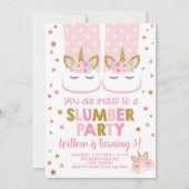 Slumber party girl-uitnodiging. kaart (Voorkant)
