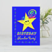 Slumber Party Invitation Kaart (Staand voorkant)