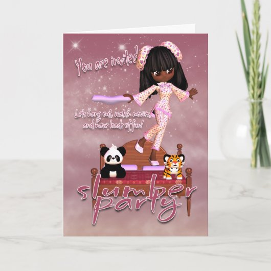 Slumber Party Invitation Kaart (Voorkant)