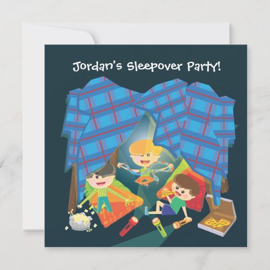Slumber Party Invitation Kaart (Voorkant)