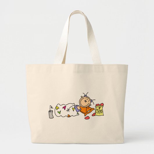 Slumber Party Joy Grote Tote Bag (Voorkant)