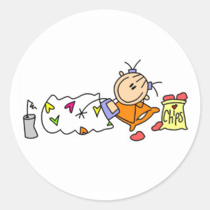 Slumber Party Joy Ronde Sticker