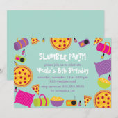 Slumber Party Kinderen van Birthday Kaart (Voorkant / Achterkant)