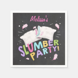 Slumber party Papier Servet Roze Meisje Sleepover