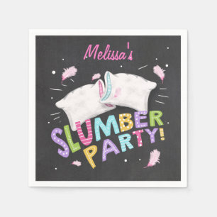 Slumber party Papier Servet Roze Meisje Sleepover