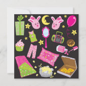 Slumber Party Pillow Fight Invision Kaart (Achterkant)