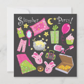 Slumber Party Pillow Fight Invision Kaart (Achterkant)