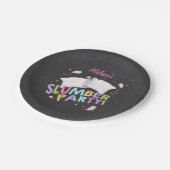 Slumber Party Pyjama Sleepover Borden Roze Papieren Bordje (Gekanteld)