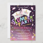 Slumber Party Pyjama Sleepover Magische Eenhoorn Kaart (Voorkant)