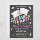 Slumber Party Pyjama Sleepover Uitnodiging (Voorkant)