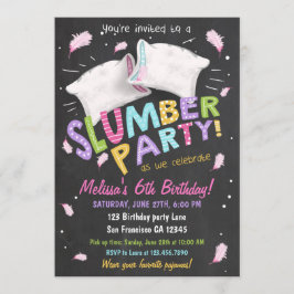 Slumber Party Pyjama Sleepover Uitnodiging