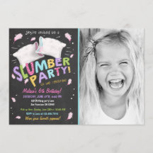 Slumber Party Pyjama Sleepover Uitnodiging
