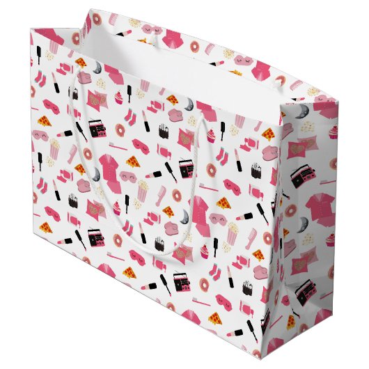 Slumber Party Roze Meisje Kinder Patroon Groot Cadeauzakje (Achterkant Gekanteld)