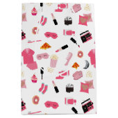 Slumber Party Roze Meisje Kinder Patroon Medium Cadeauzakje (Voorkant)