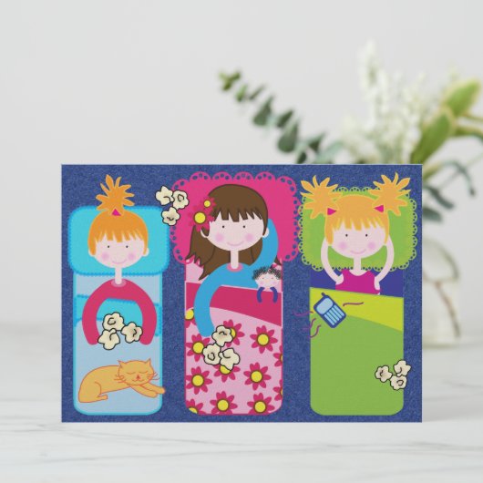 Slumber Party / Slaap over - SRF Kaart (Staand voorkant)