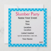 Slumber Party / Slaap over - SRF Kaart (Achterkant)