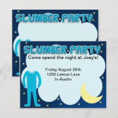 Slumber Party slaappover Kaart (Voorkant / Achterkant)