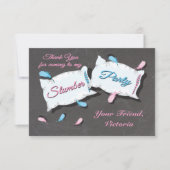 Slumber Party Sleep Over dank u notitiekaart (Voorkant)