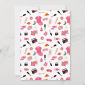 Slumber Party Sleepover Tent Kids Verjaardagsfeest Kaart (Achterkant)