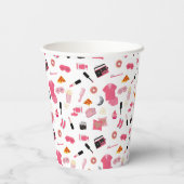 Slumber Party Sleepover Tent Kids Verjaardagsfeest Papieren Bekers (Achterkant)