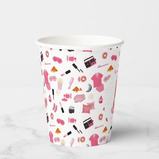 Slumber Party Sleepover Tent Kids Verjaardagsfeest Papieren Bekers (Rechts)