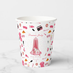 Slumber Party Sleepover Tent Kids Verjaardagsfeest Papieren Bekers
