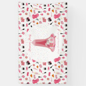 Slumber Party Sleepover Tent Kids Verjaardagsfeest Spandoek (Verticaal)